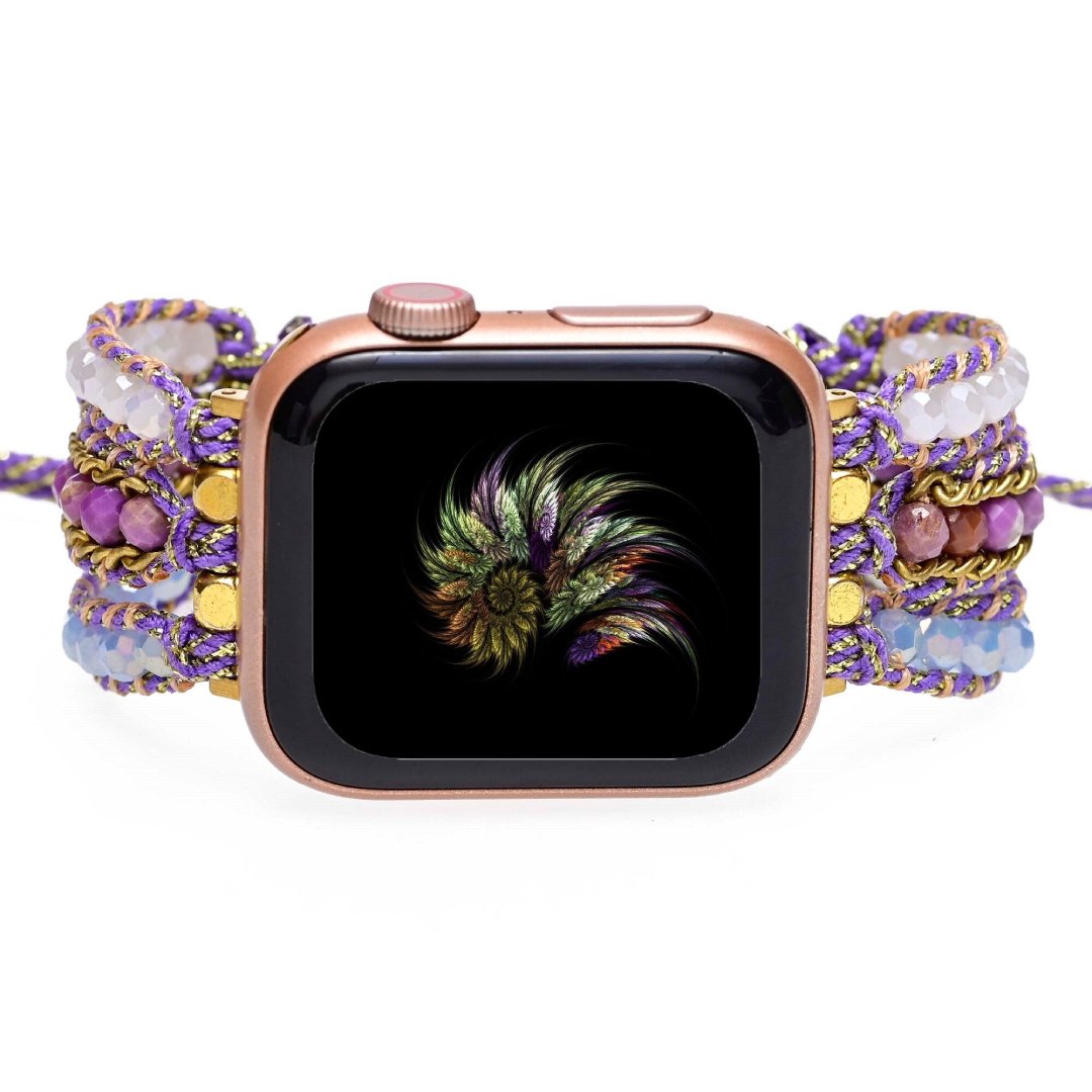 Boho Purple Stone Apple Watch Strap