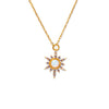 Sunstar White Opal 24K Gold Necklace