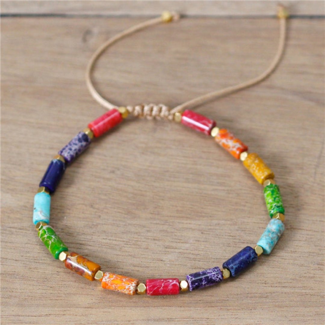 7 Chakra Naturstein Choker Halskette & Armband