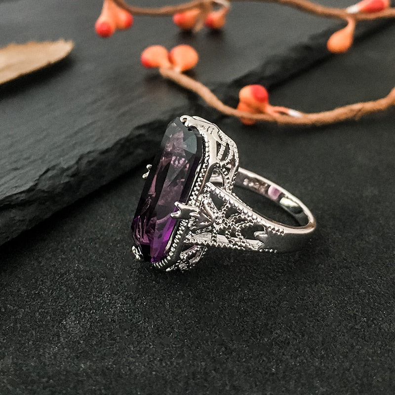 Stunning Amethyst Sterling Silver Ring