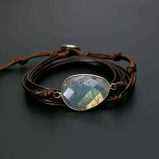 Boho Labradorit Armband