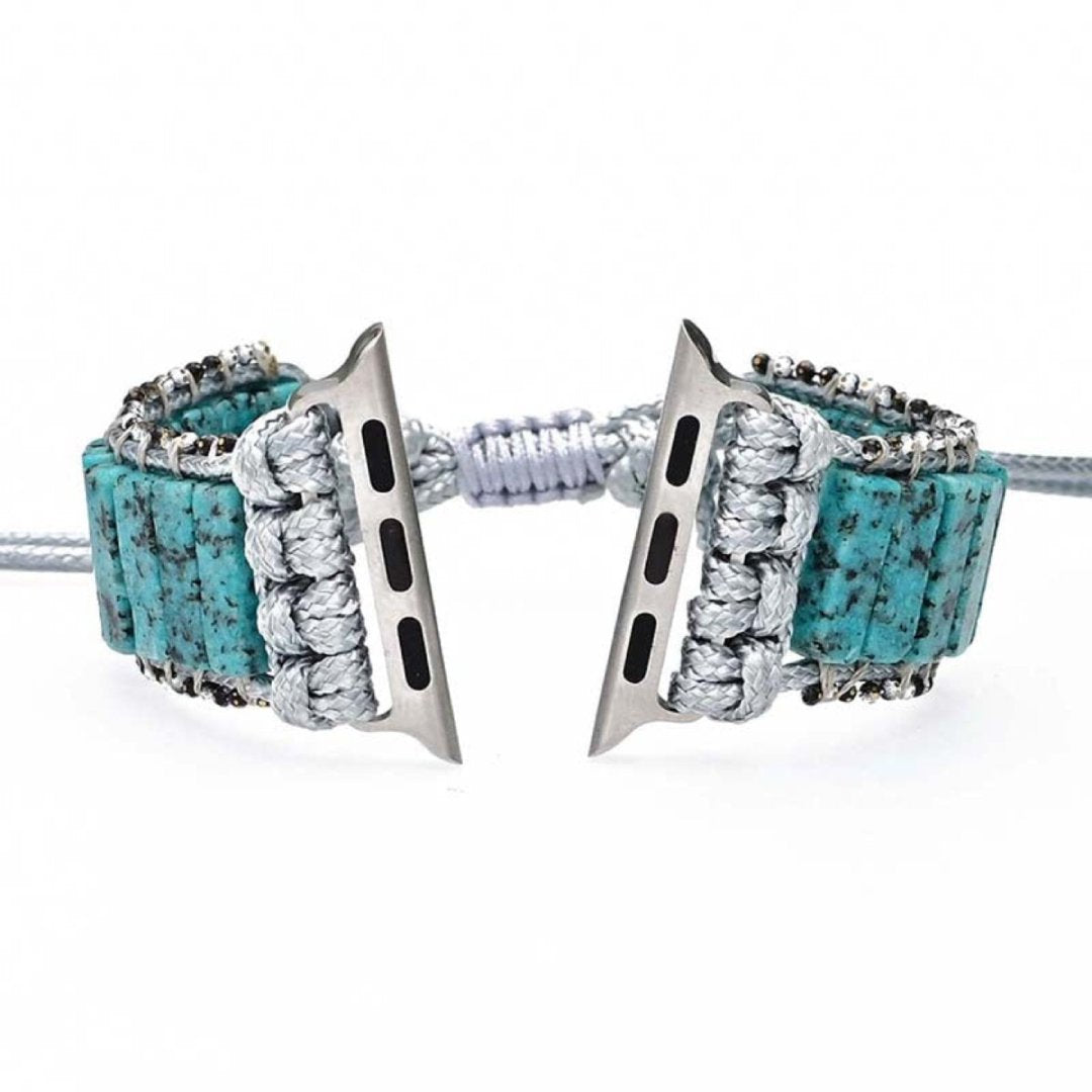Bohemian Blue Sesame Jasper Apple Watch Strap