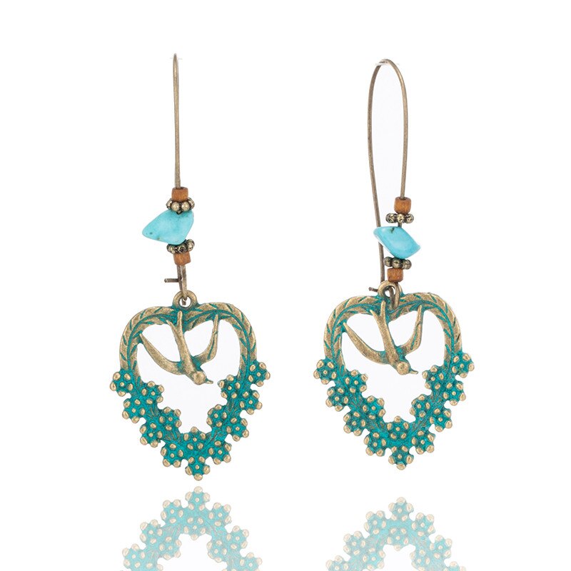 Turquoise Leaf Earrings
