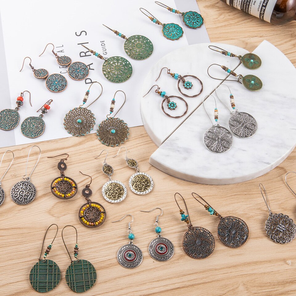 Türkise Boho Ohrringe