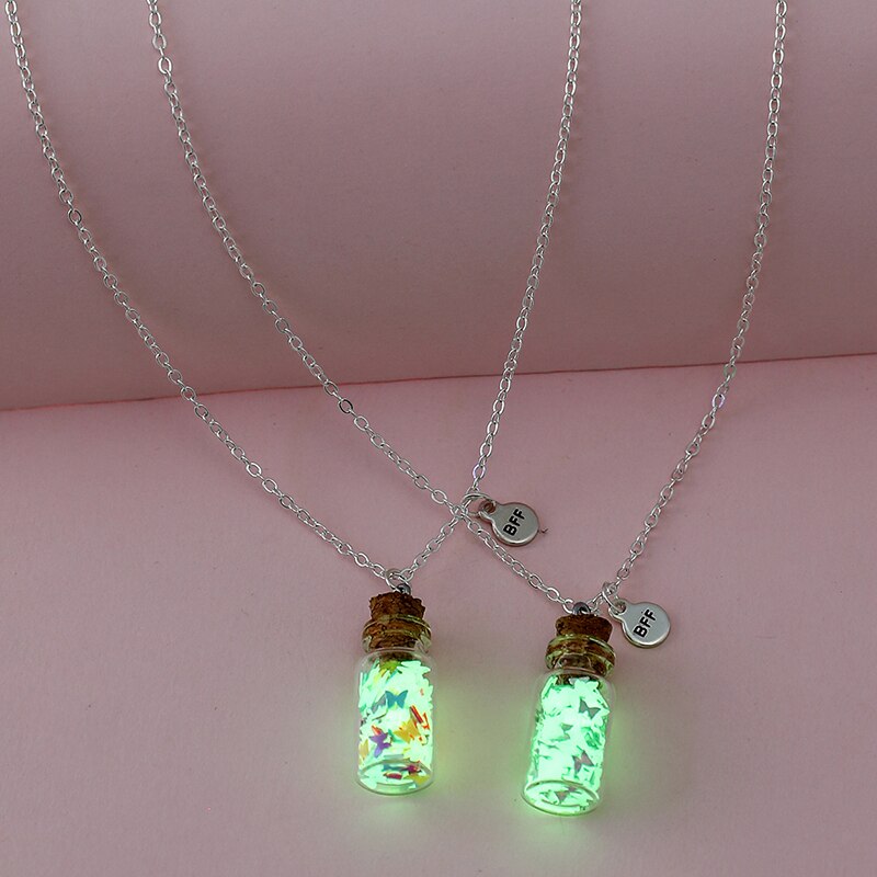 Butterfly Luminous Bottle Necklaces