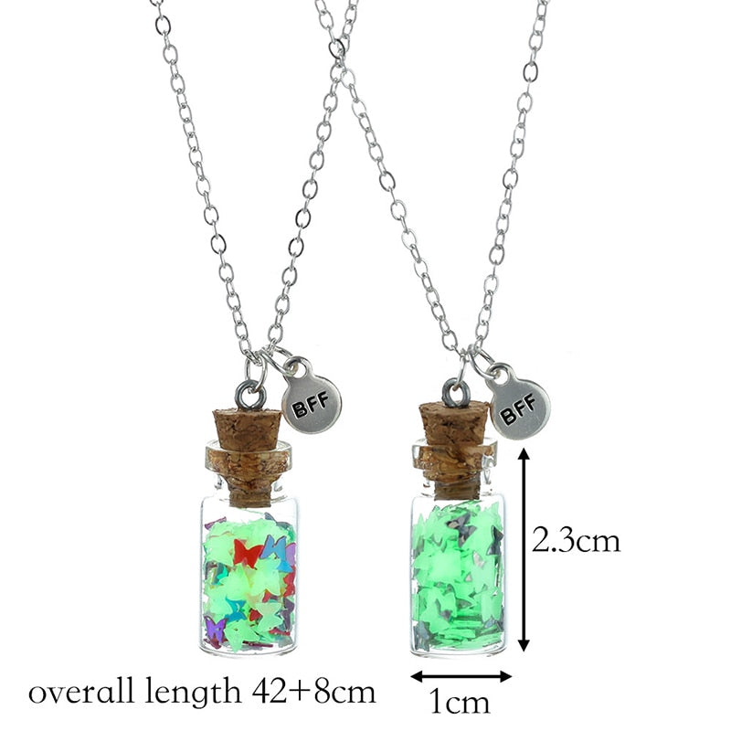 Butterfly Luminous Bottle Necklaces