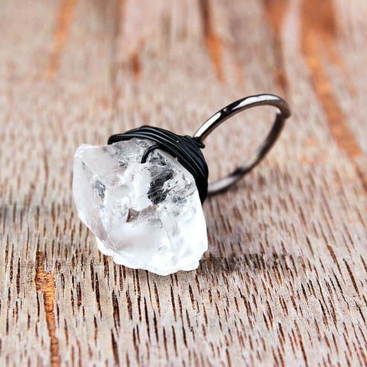 Spiritual Raw Quartz Boho Ring