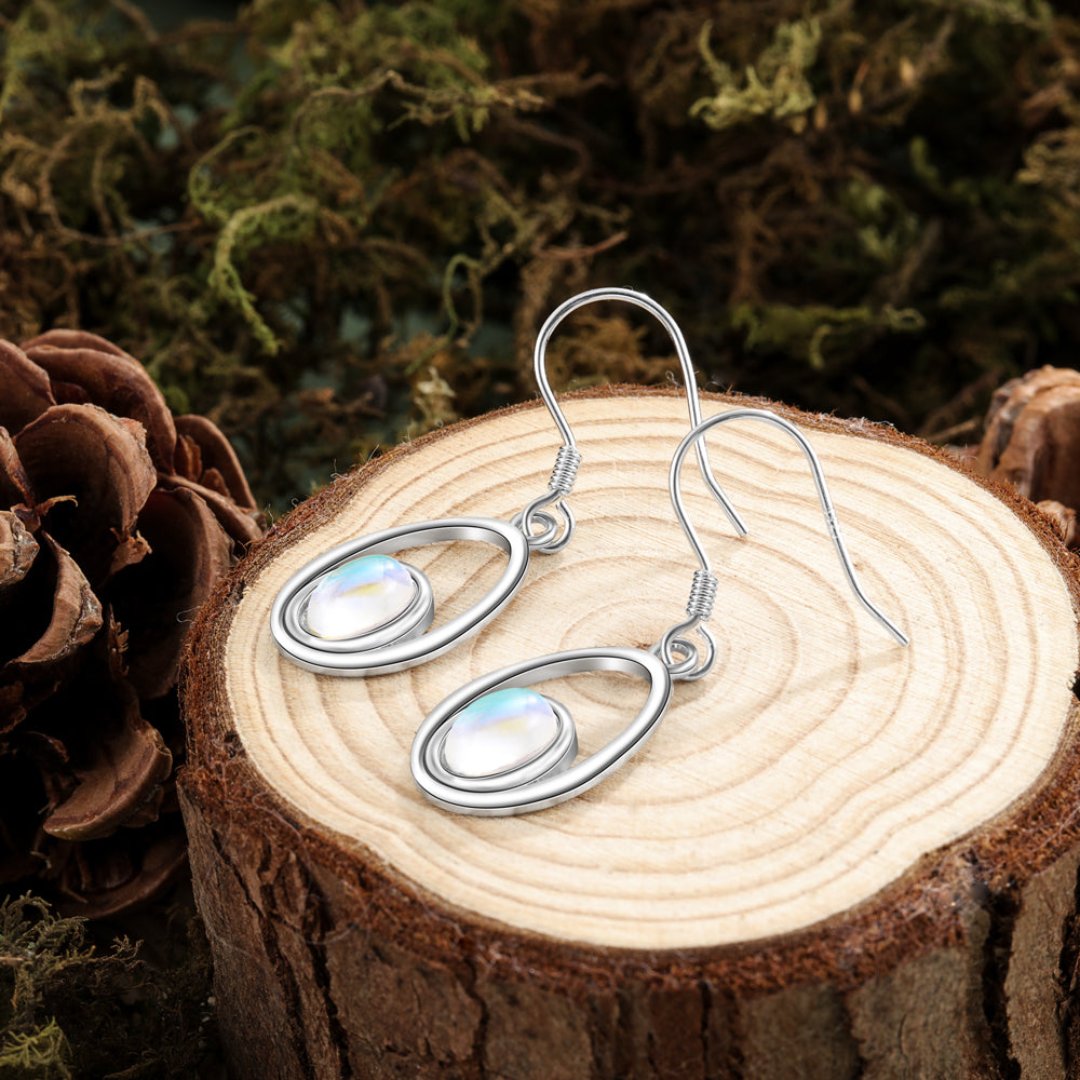 Trend Moonstone 925 Sterling Silver Earrings