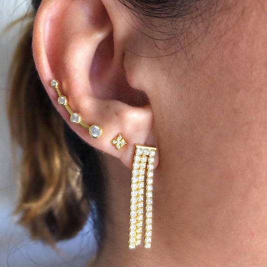 Sofia Zirconia 925 Sterling Silver Stud Earrings