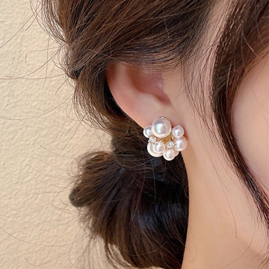 Romantic Pearl Stud Earrings