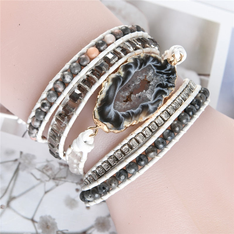 Spirit Agate Jasper Wrap Bracelet