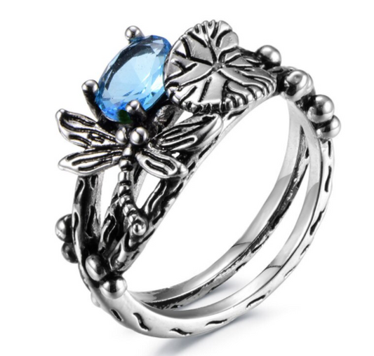 Dragonfly Lotus Ring