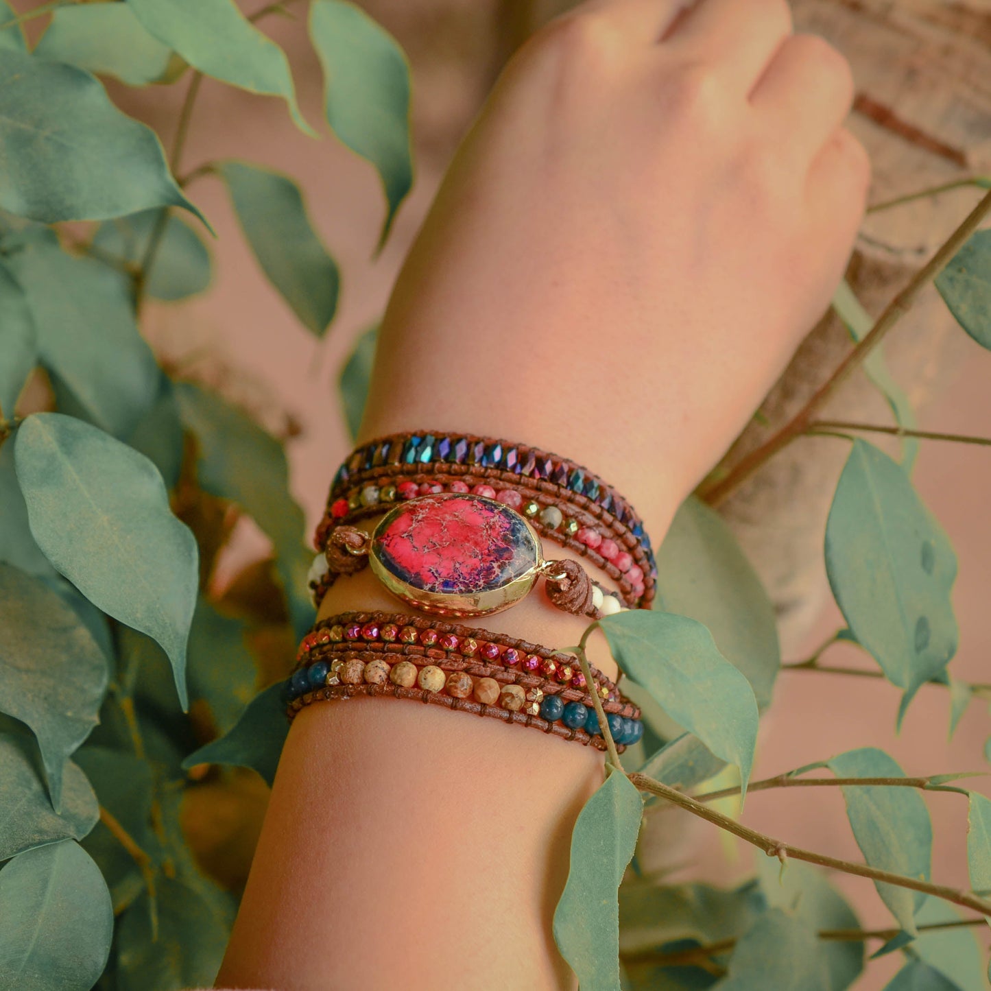 Scharlachrotes Imperial-Jaspis-Armband