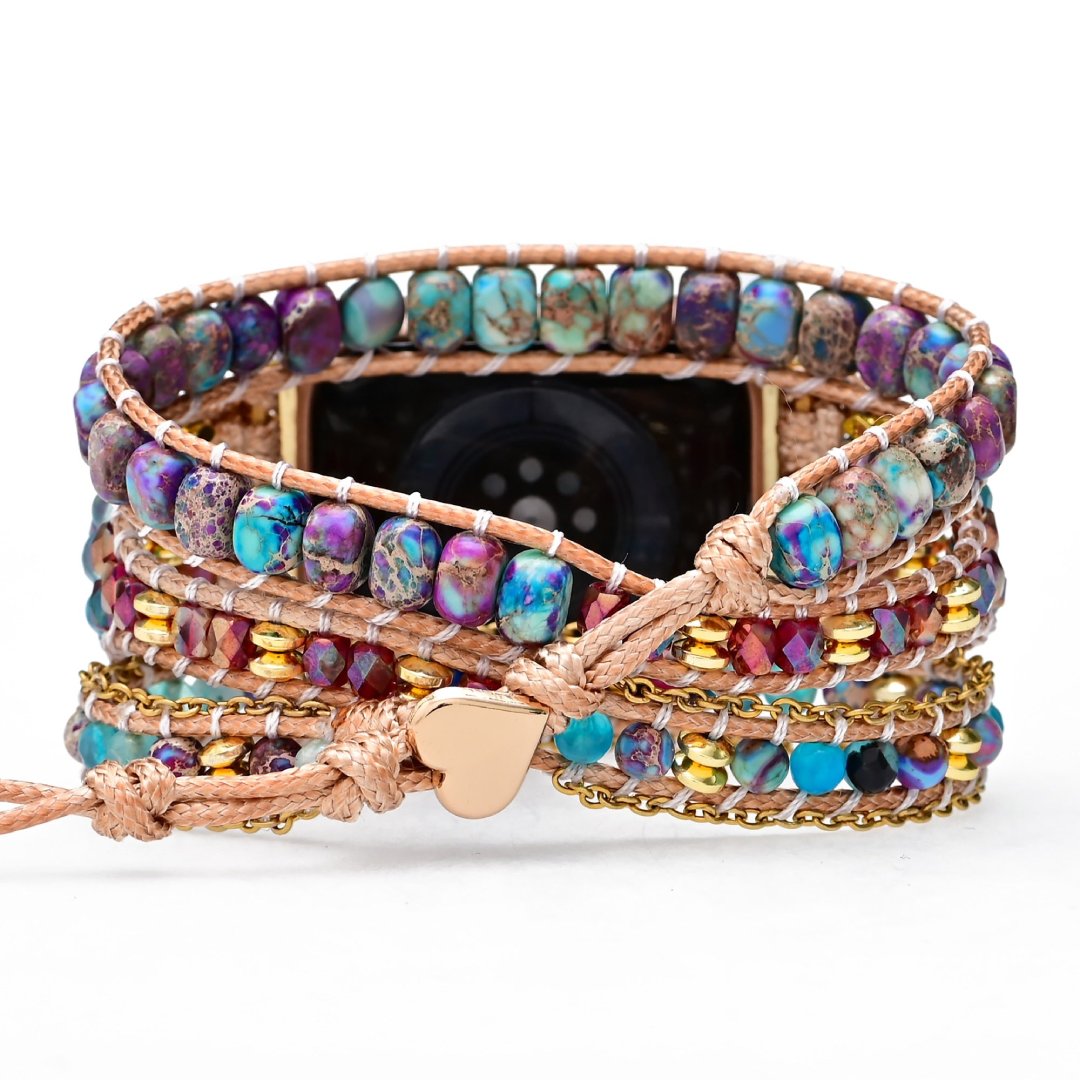 Bright Colours Natural Stone Apple Watch Strap