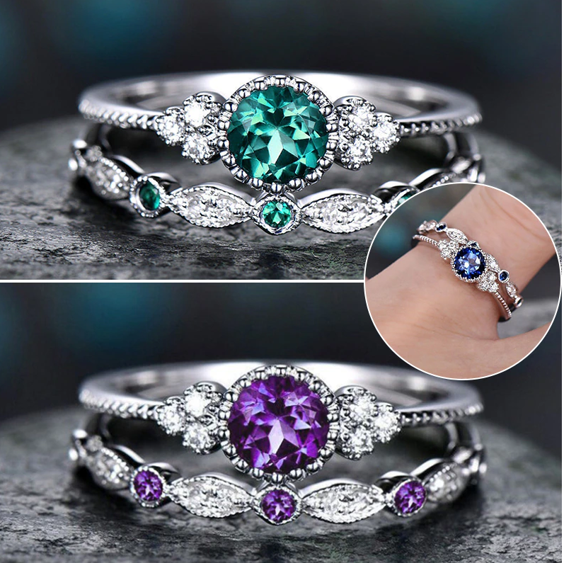 Luxury Zirconia Ring Set