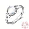 Elegant Moonstone Sterling Silver Ring