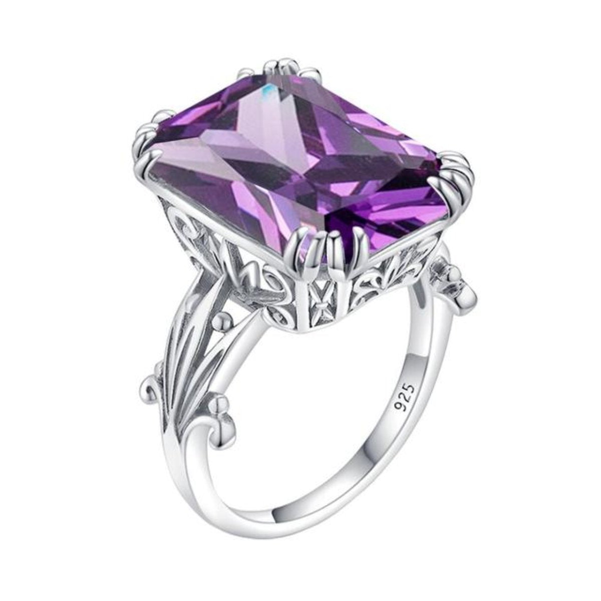 Vintage Amethyst 925 Sterling Silver Ring