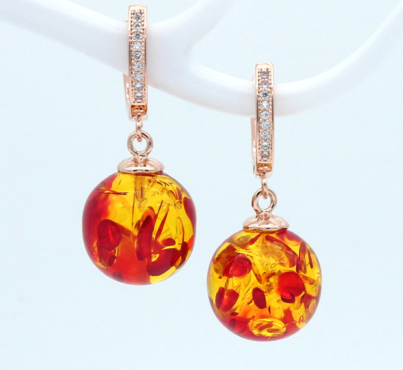 Spiritual Follow the Sun Amber Earrings
