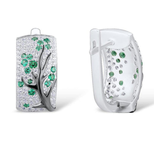 Elegant Tree of Zirconia Earrings