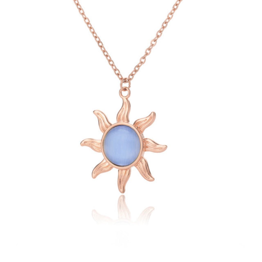 Sun Flower Moonstone & Labradorite Necklace