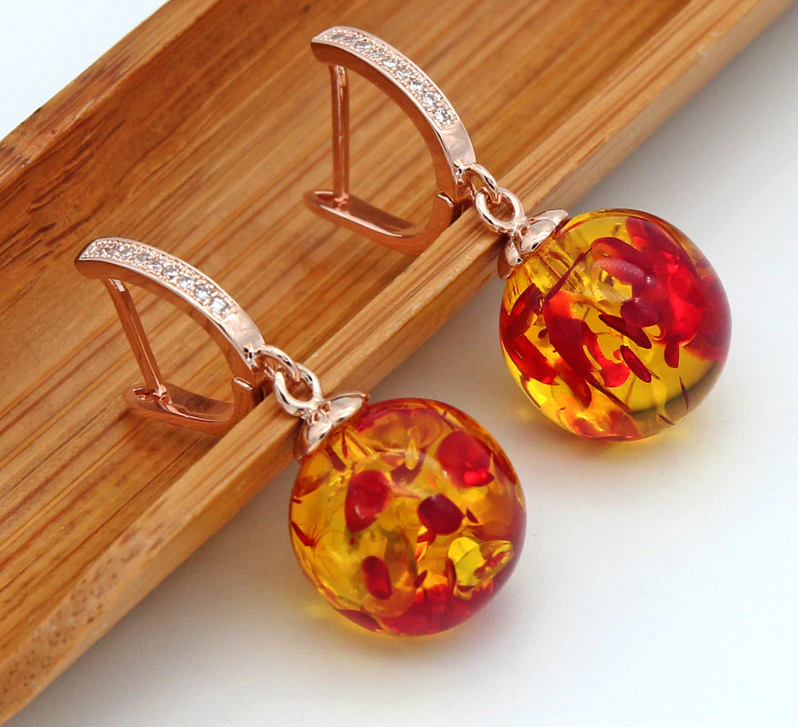 Spiritual Follow the Sun Amber Earrings