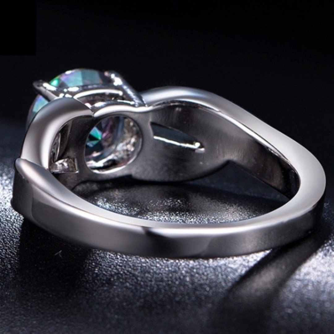 Rainbow Topaz & Fire Opal Ring