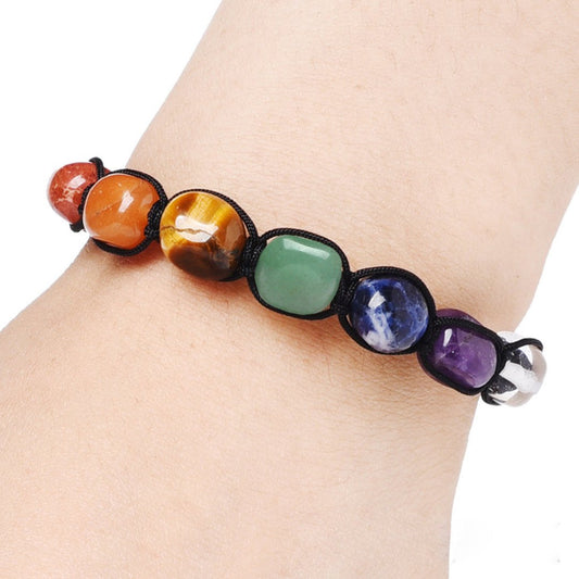 7 Chakra Naturstein handgefertigtes Armband