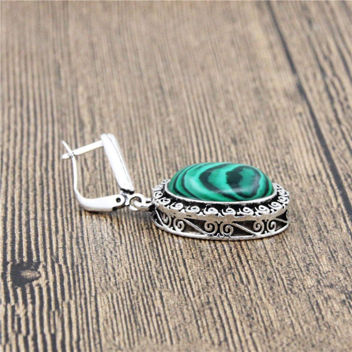Spring Flower Malachite Earrings