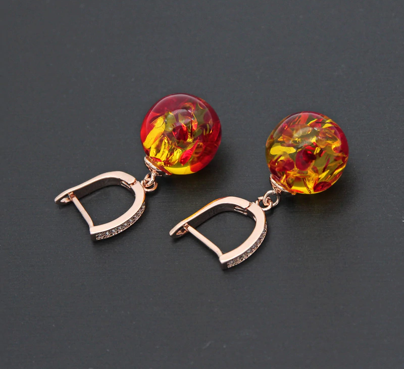 Spiritual Follow the Sun Amber Earrings