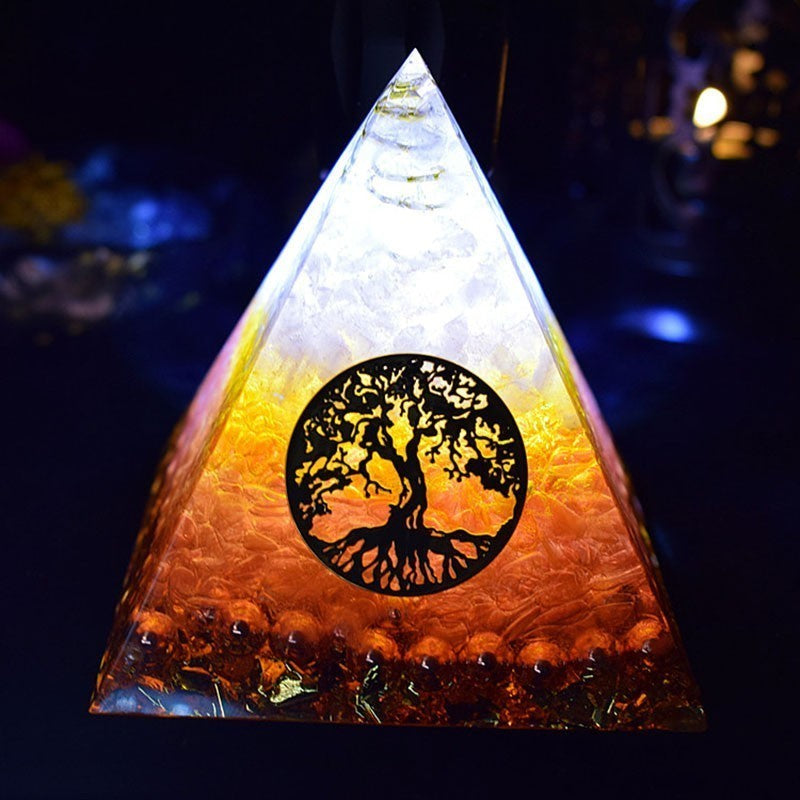 Tree of Life Chakra Orgone Pyramid