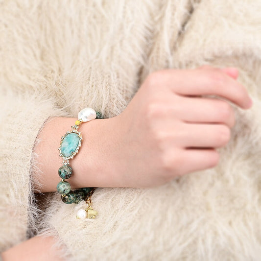 Armband aus Amazonit und Imperial-Jaspis