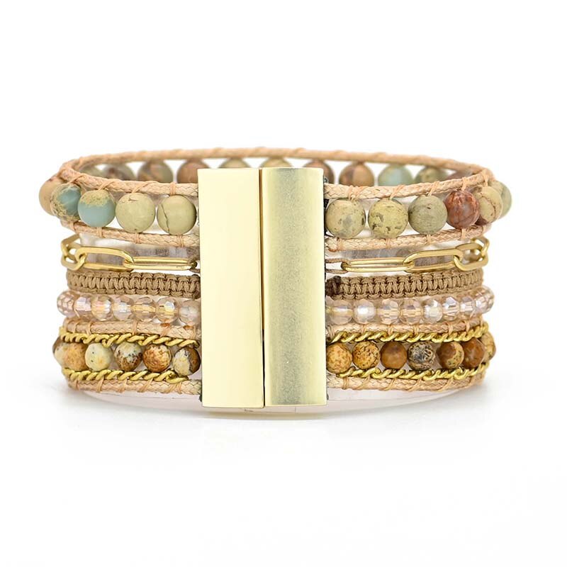 Spiritual Green Opal Cuff Bracelet