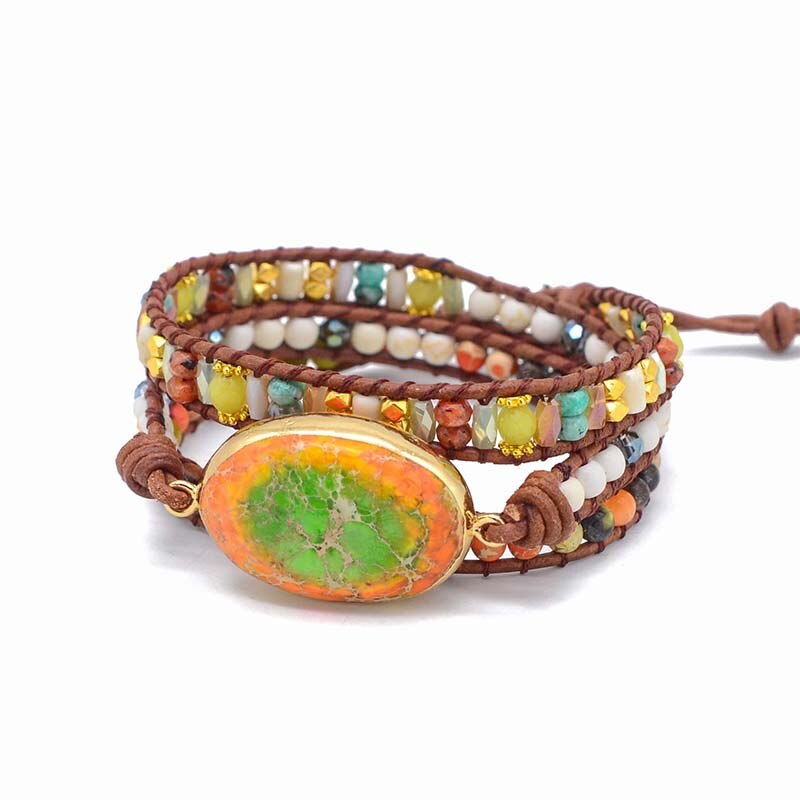 Spiritual Orange Dream Wrap Bracelet