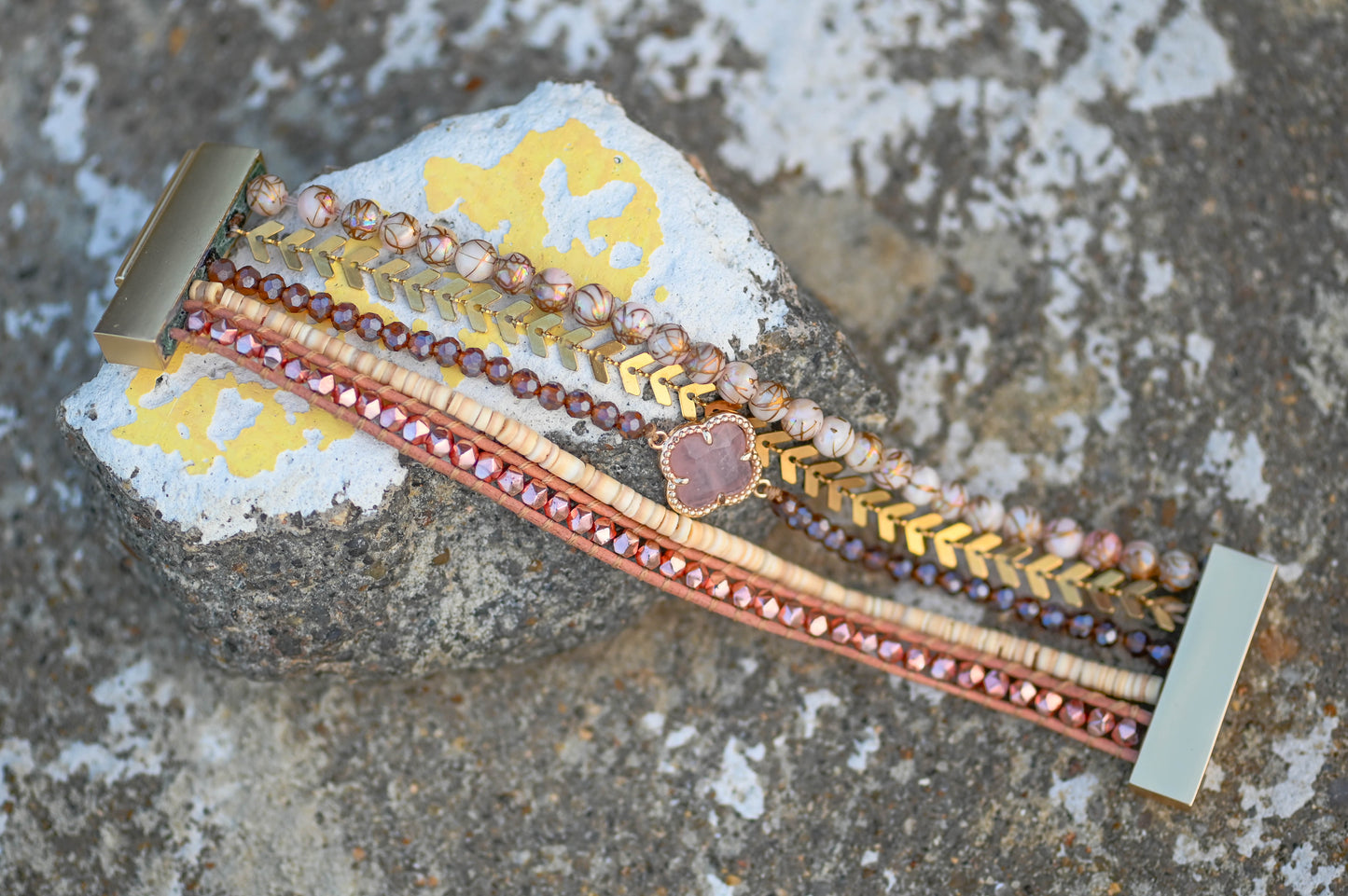 Spiritual Rose Quartz Cuff Bracelet