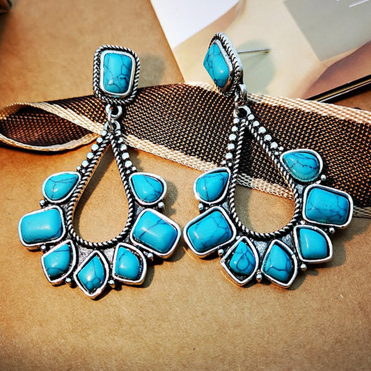 Spiritual Water Drop Turquoise Earrings
