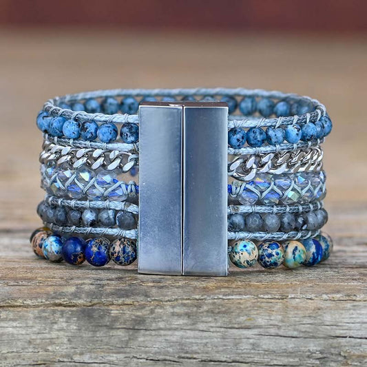 Spiritual Lapis Lazuli Cuff Bracelet