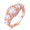 Rose Fire Opal Sterling Silver Ring