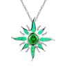 Star Green Opal Silver Necklace