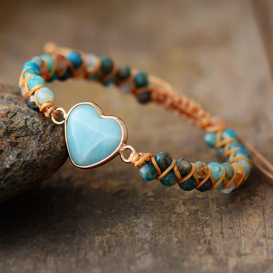 Spiritual Amazonite Heart Bracelet