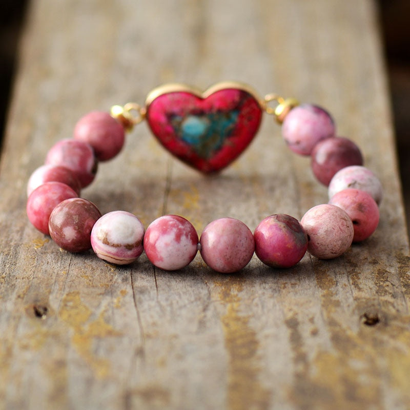 Spiritual Pink Passion Heart Bracelet