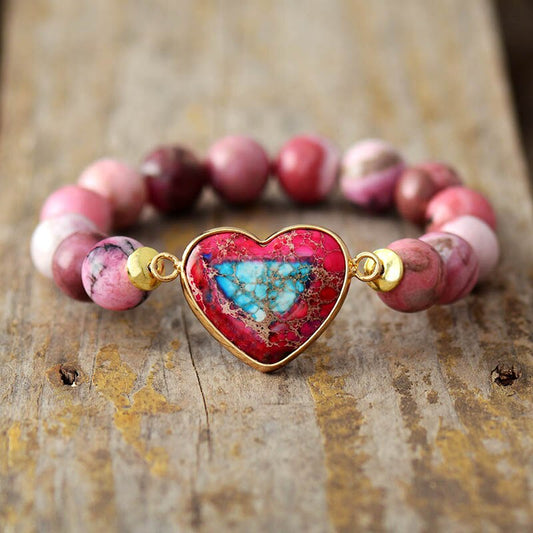 Spiritual Pink Passion Heart Bracelet