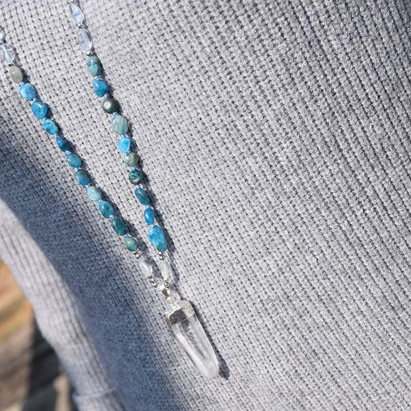 Spiritual Apatite Quartz Necklace