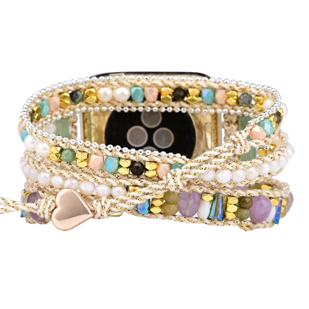 Lucky Green Hematite Apple Watch Strap