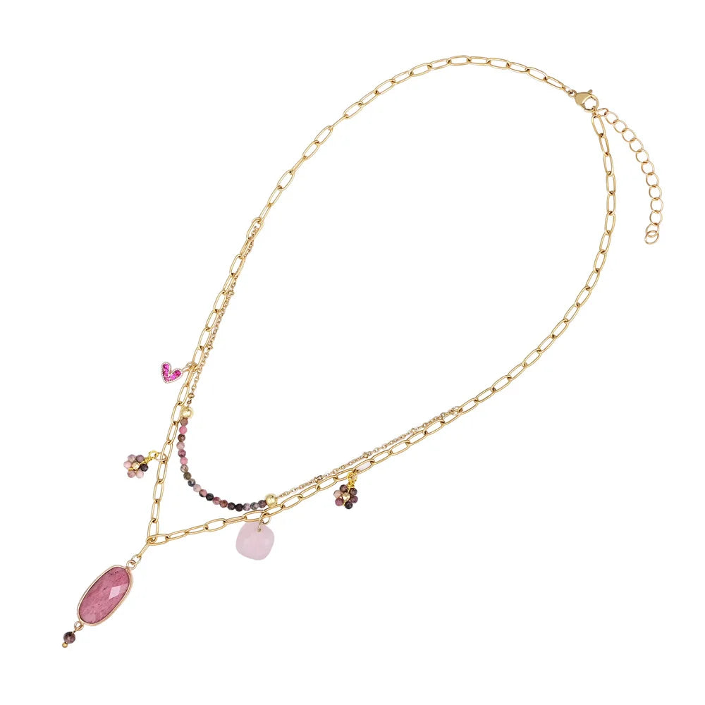 Creative Design Natural Rhodochrosite Necklace