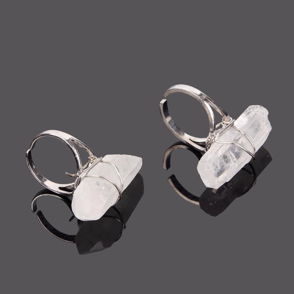 Spiritual Raw Clear Quartz Crystal Ring