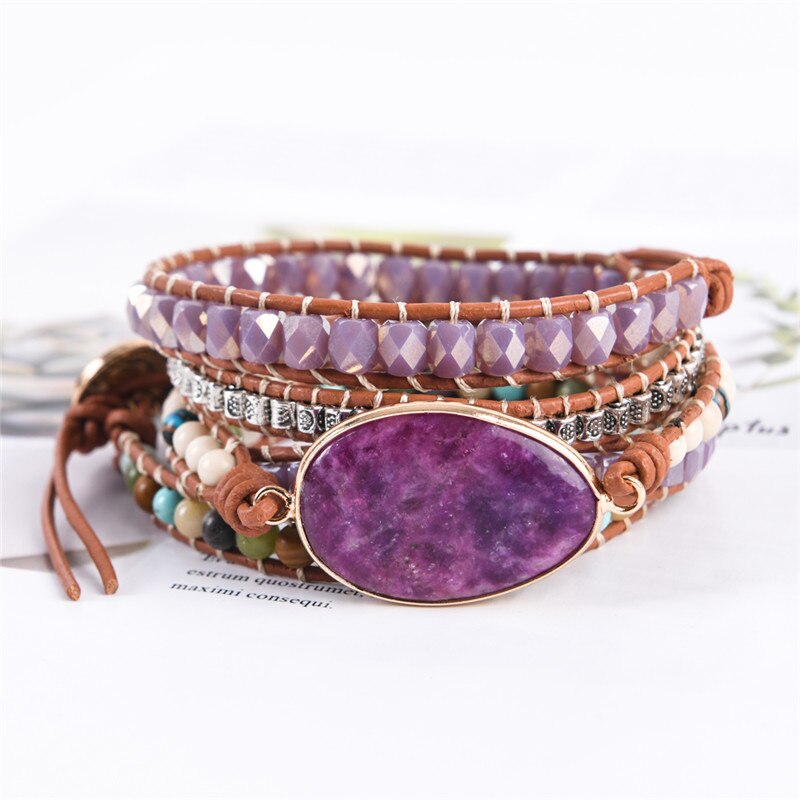 Purple Jade Protection Bracelet
