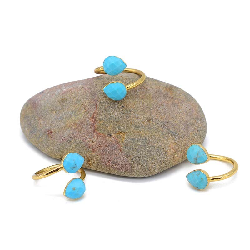 Spiritual Turquoise Drop Ring