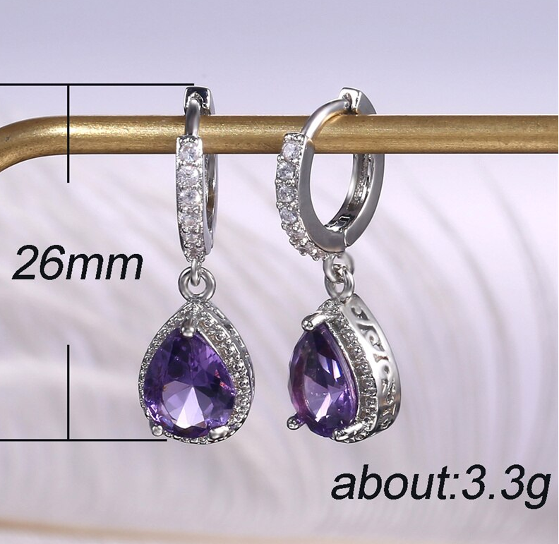 Spiritual Amethyst Drop Earrings