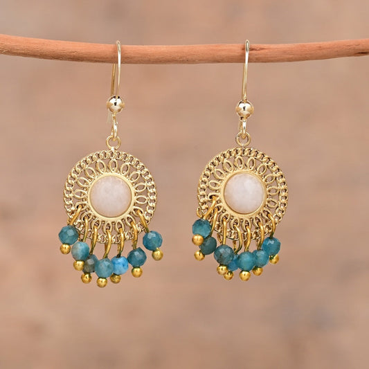 Elegant Bohemian Jade Earrings