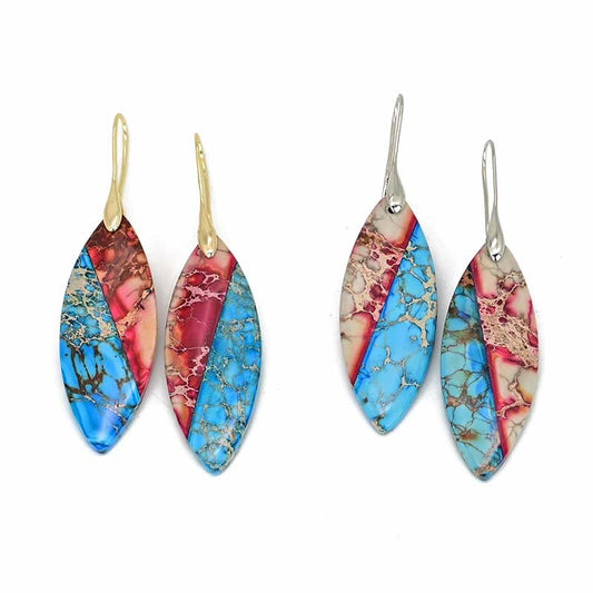 Elegant Red Leaf Emperor Earrings